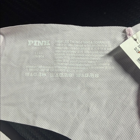 PINK Victoria's Secret Light Pink Thong Size Large - Picture 4 of 5